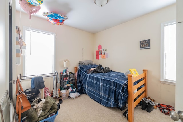 view of carpeted bedroom