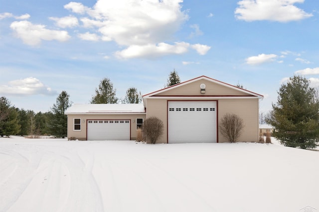 view of front of home featuring a garage