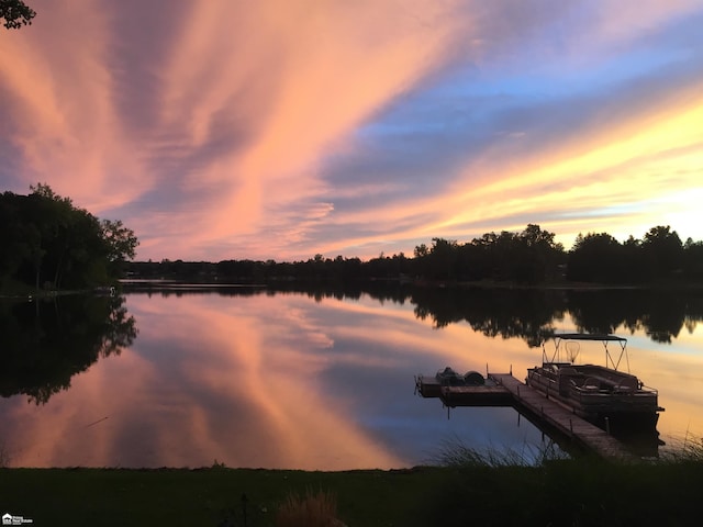 water view with a dock