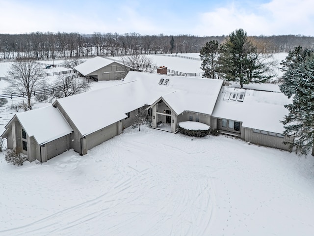 view of snowy aerial view