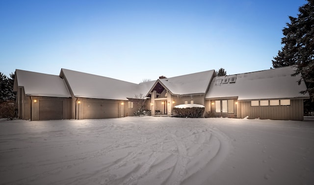 view of front of home featuring a garage