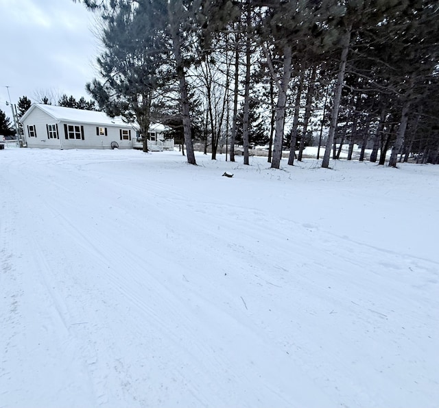 view of snowy yard