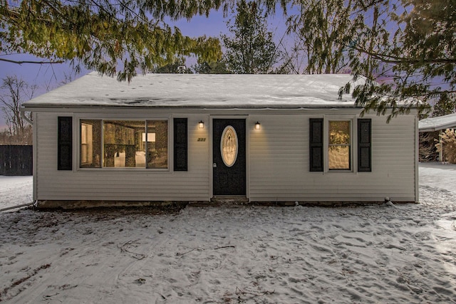 view of front of house