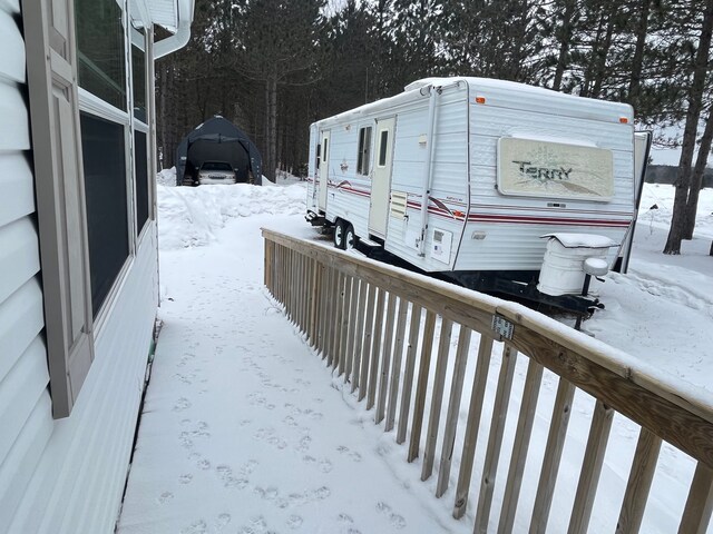 view of snowy yard