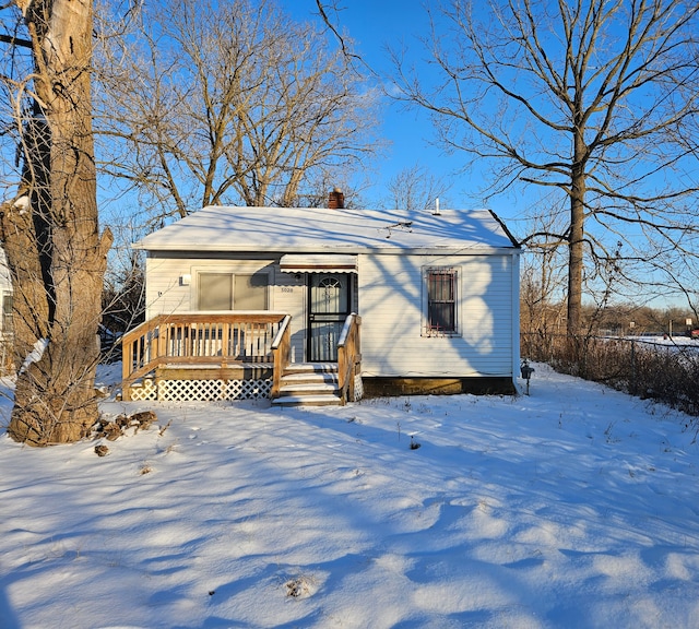 view of front of house featuring a deck