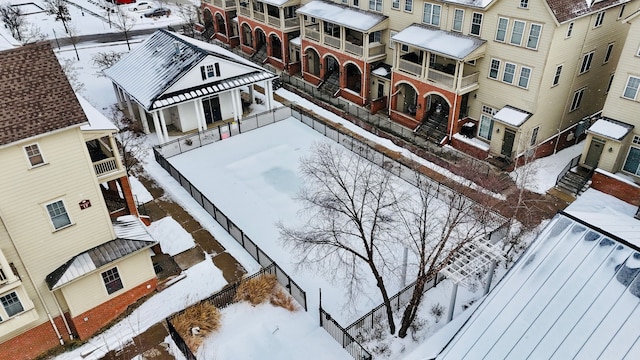 view of snowy aerial view