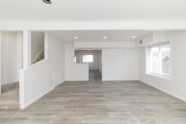 empty room featuring light hardwood / wood-style floors