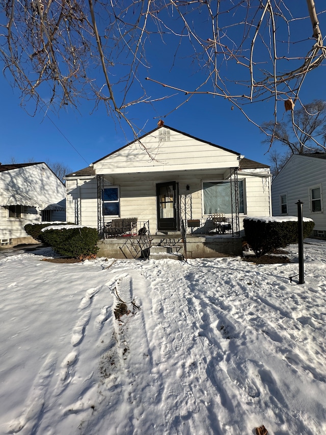 view of front of home featuring a porch