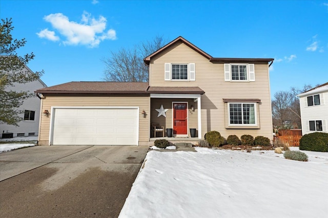 front facade featuring a garage