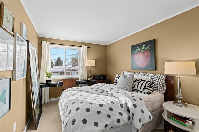 view of carpeted bedroom