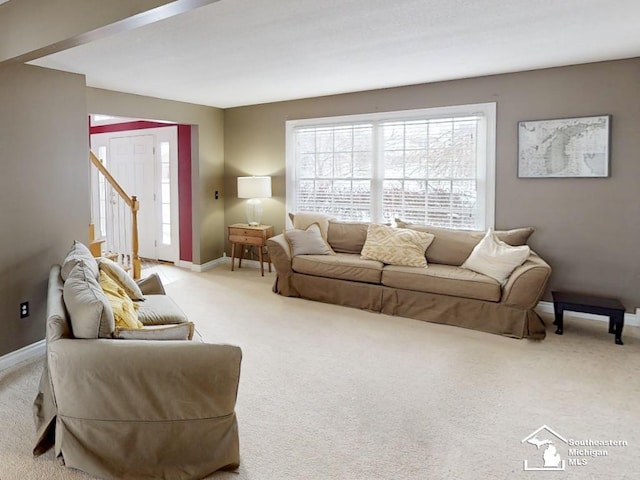 view of carpeted living room