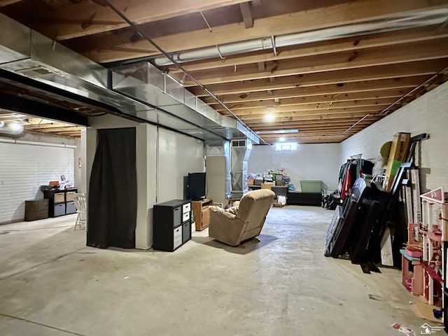 view of basement