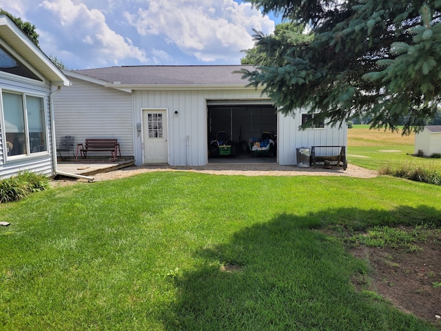 exterior space featuring a yard