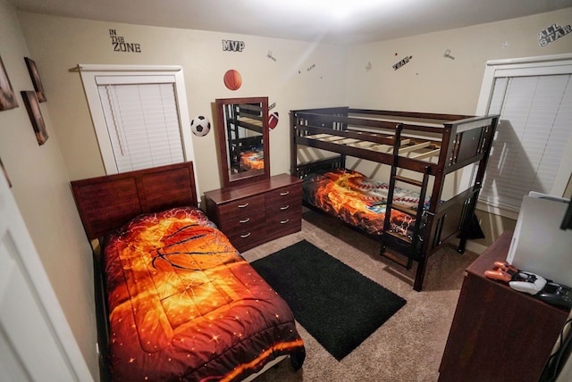 bedroom with carpet flooring