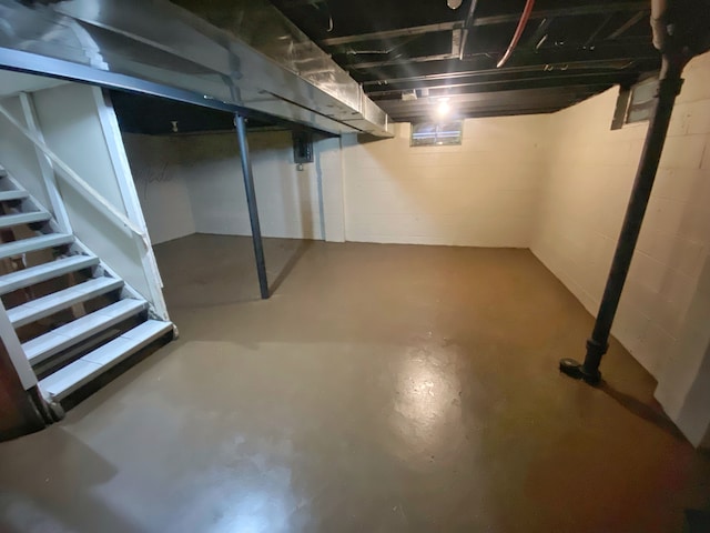 view of basement