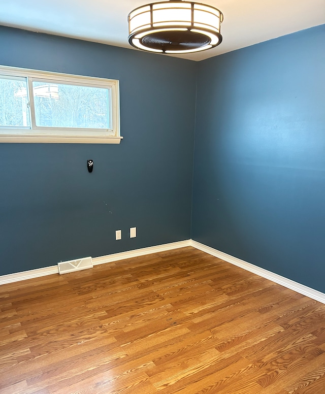 empty room featuring light wood-type flooring