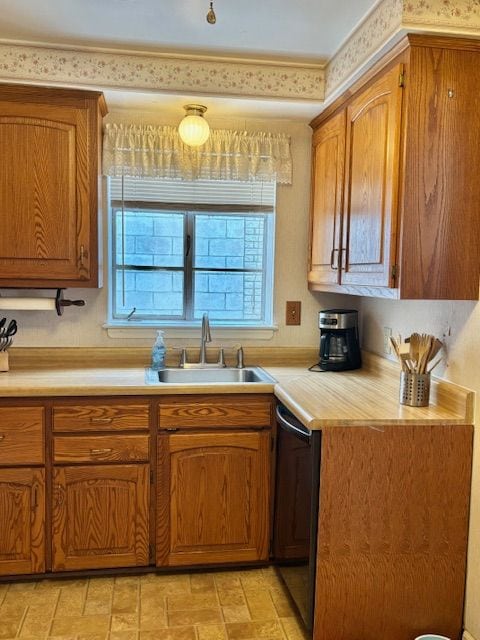 kitchen featuring sink and dishwasher