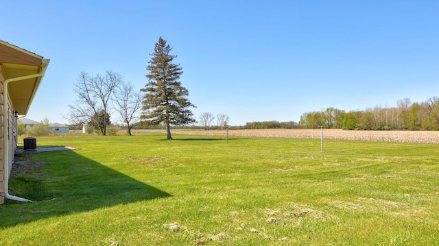 9800 Gera Rd, Birch Run, MI 48415 - view of green lawn featuring a view of rural / pastoral area and central air condition unit