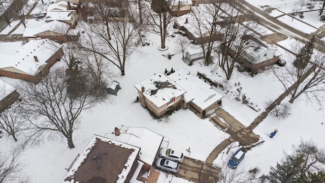 view of snowy aerial view