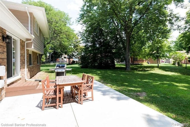 view of patio / terrace with area for grilling