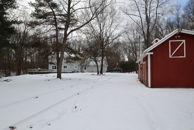 view of snowy yard