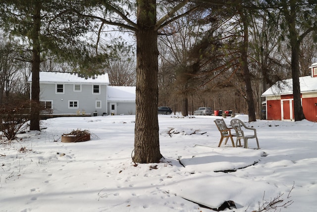 view of snowy yard