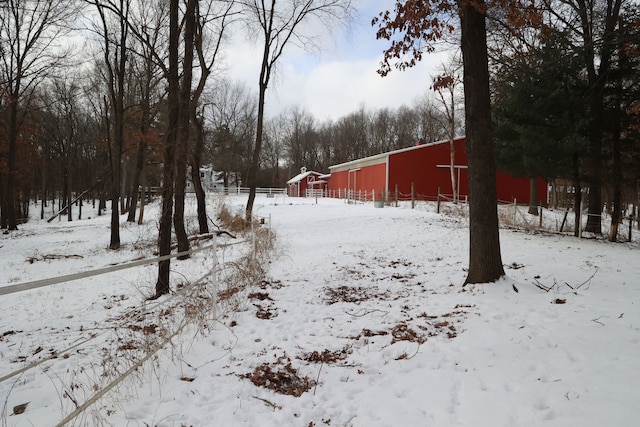 view of snowy yard