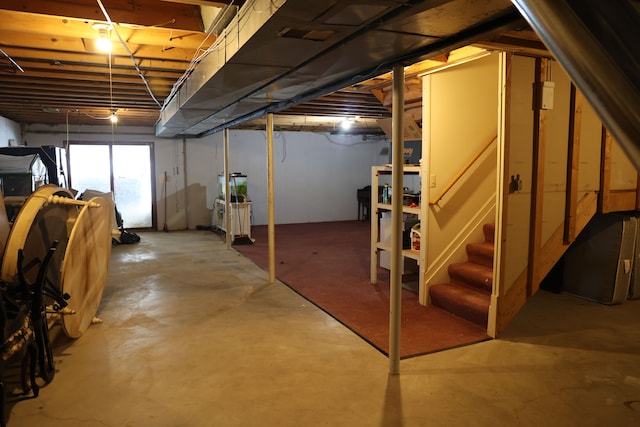 view of basement