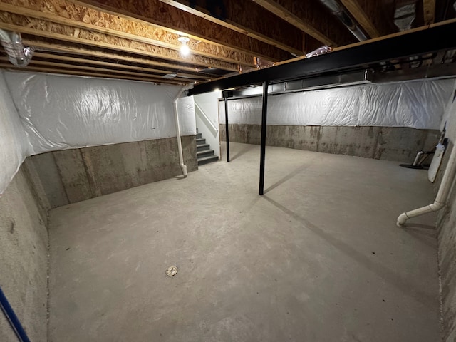 view of basement