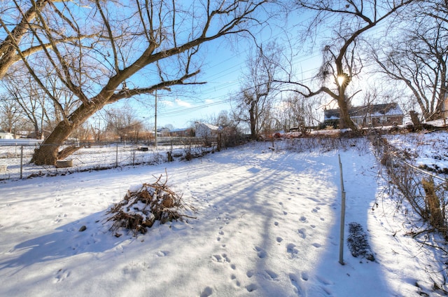 view of snowy yard