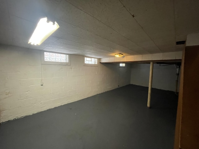 view of basement