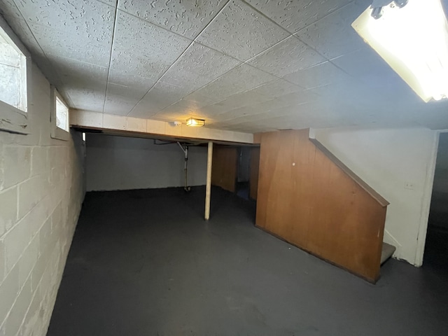 view of basement