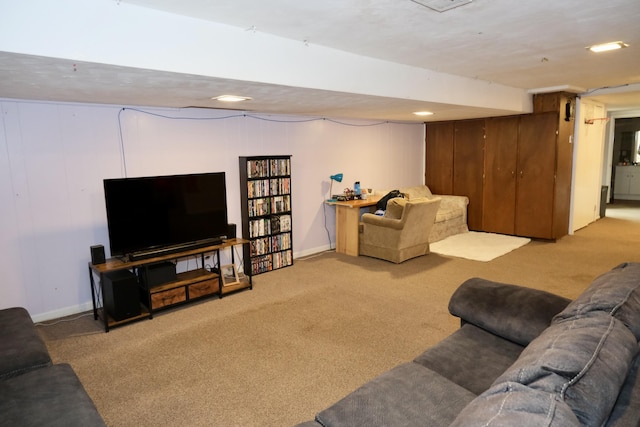 view of carpeted living room