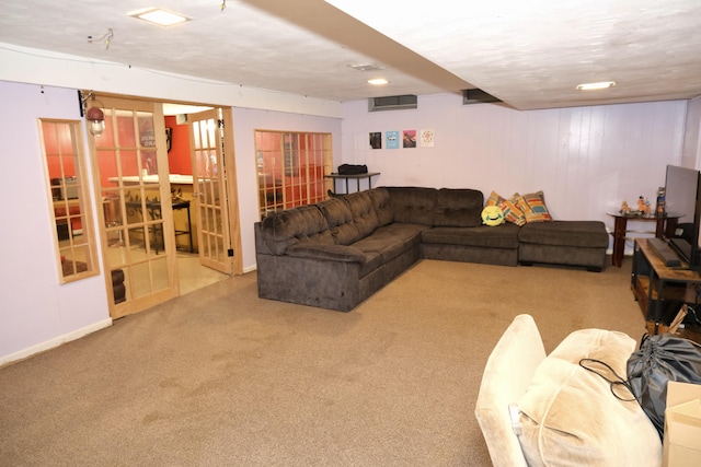 view of carpeted living room