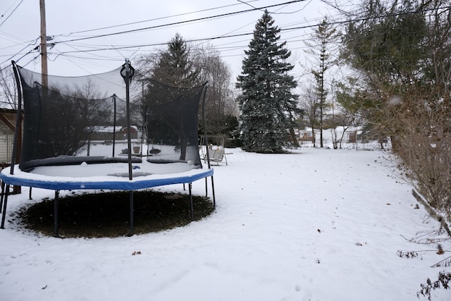 view of community with a trampoline