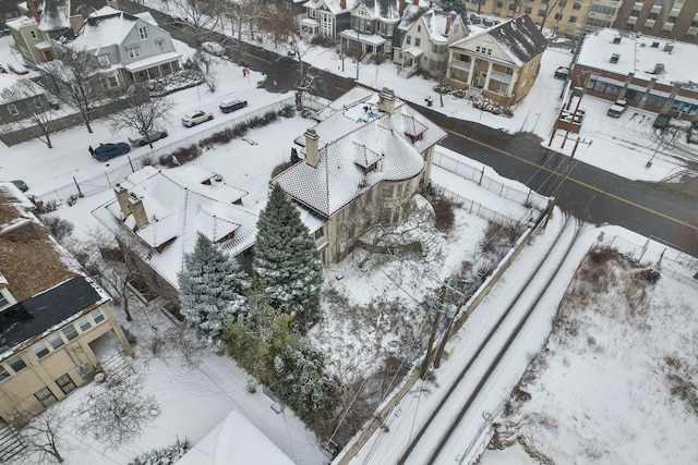 649 Van Dyke St, Detroit, MI 48214 - view of snowy aerial view