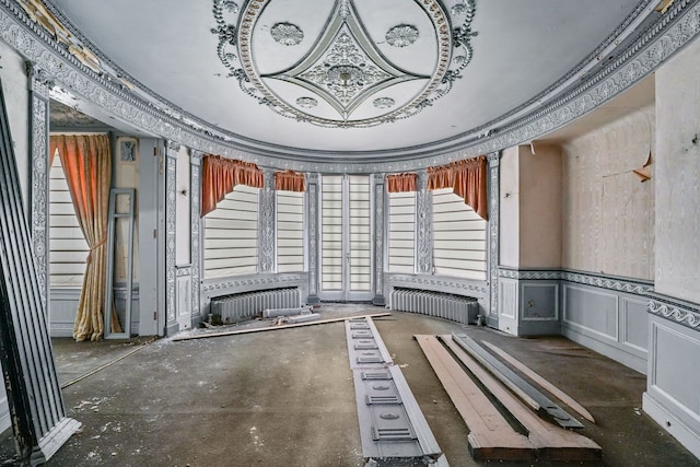 649 Van Dyke St, Detroit, MI 48214 - misc room featuring crown molding and radiator heating unit