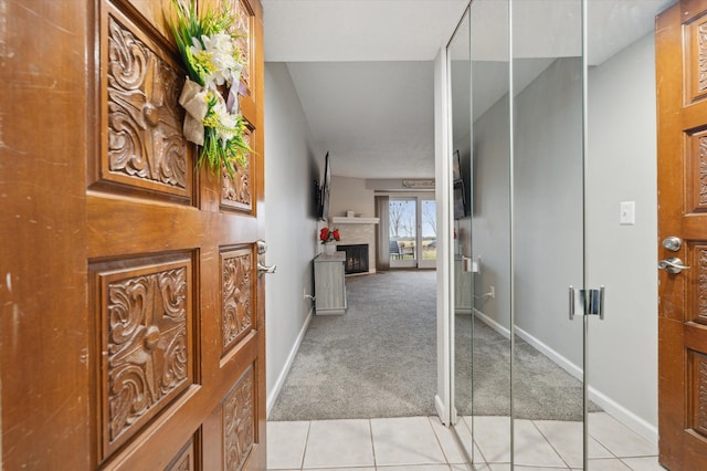 view of carpeted entryway