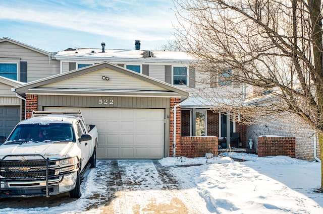 view of front facade with a garage