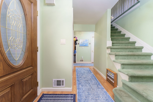 foyer featuring light hardwood / wood-style flooring