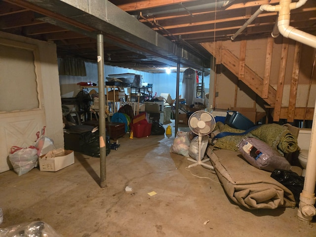 view of basement