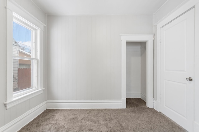 carpeted empty room featuring a wealth of natural light