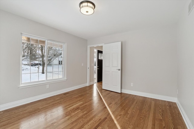 interior space with hardwood / wood-style floors