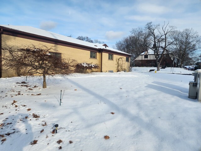 view of snowy yard