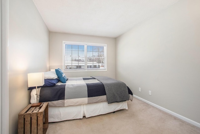 bedroom with carpet