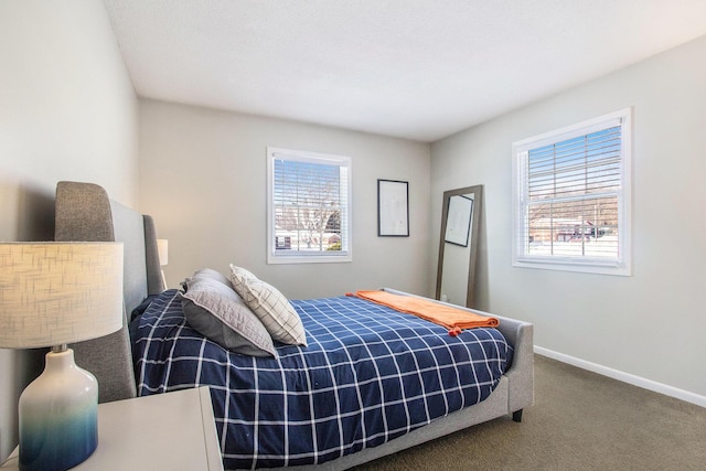 view of carpeted bedroom