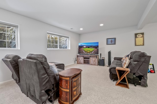 view of carpeted living room