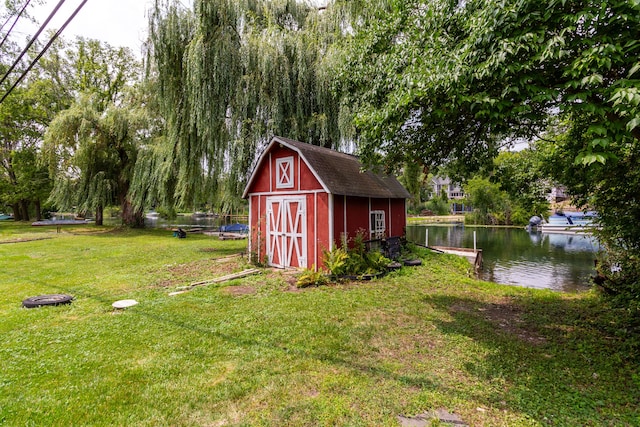 21918 Knudsen Dr, Grosse Ile, MI 48138 - view of shed with a water view