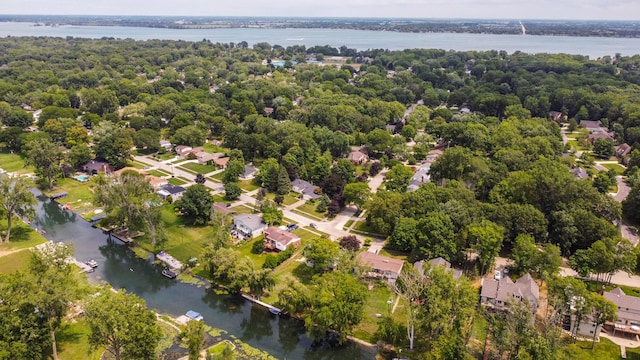 21918 Knudsen Dr, Grosse Ile, MI 48138 - drone / aerial view of a large body of water
