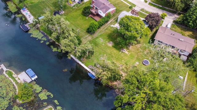 21918 Knudsen Dr, Grosse Ile, MI 48138 - aerial view of property's location with a nearby body of water